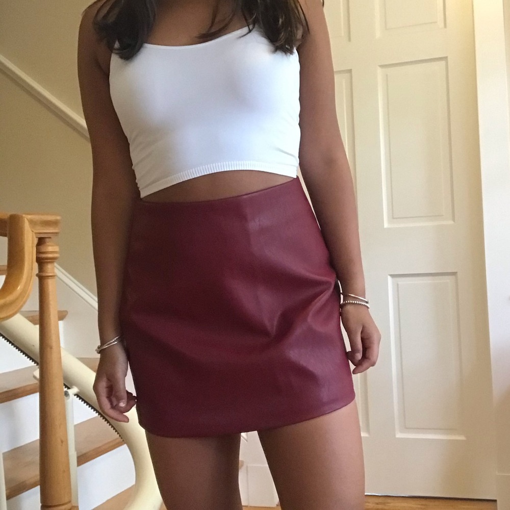 Leather Mini Skirt